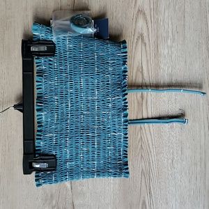 Aqua Couture Teal Desert Strokes Smocked Bandeau Size S